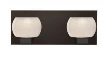 Besa Lighting 2WF-KENOWH-BR - Besa, Keno Vanity, White Sand, Bronze Finish, 2x60W Halogen