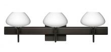 Besa Lighting 3SW-541007-BR-SQ - Besa Wall With SQ Canopy Peri Bronze Opal Matte 3x40W G9