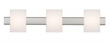 Besa Lighting 3SW-TITO07-SN - Besa, Tito Vanity, Opal Matte, Satin Nickel Finish, 3x40W Halogen