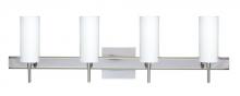 Besa Lighting 4SW-440307-CR-SQ - Besa Wall With SQ Canopy Copa 3 Chrome Opal Matte 4x40W G9