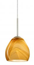 Besa Lighting B-4122HN-LED-SN - Besa Bolla LED Pendant For Multiport Canopy Honey Satin Nickel 1x9W LED