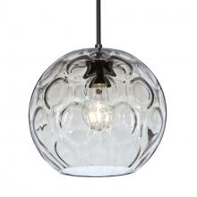 Besa Lighting J-BOMYCL-BK - Besa Bombay Pendant For Multiport Canopy, Clear, Black Finish, 1x60W MAX E26 Base