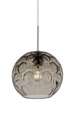 Besa Lighting J-BOMYSM-SN - Besa Bombay Pendant For Multiport Canopy, Smoke, Satin Nickel Finish, 1x60W Medium Ba