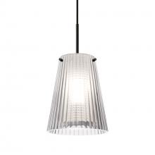 Besa Lighting J-DIONCL-BK - Besa Dion Pendant for Multiport Canopy, Clear Shade, Black Finish, 1x60W MAX E26 Base