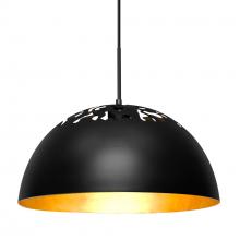 Besa Lighting J-GORDY-BK - Besa Gordy Pendant for Multiport Canopy, Black Finish, 1x60W MAX E26 Base