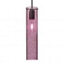 Besa Lighting J-JUNI16PL-BK - Besa, Juni 16 Pendant For Multiport Canopy, Plum Bubble, Black, 1x60W MAX E26 Base