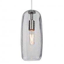 Besa Lighting J-PINOT13CL-SN - Besa, Pinot 13 Cord Pendant for Mulitport Canopy, Clear Bubble, Satin Nickel FInish 1