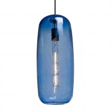 Besa Lighting J-PINOT18BL-BK - Besa, Pinot 18 Cord Pendant for Mulitport Canopy, Blue Bubble, Black FInish 1x60W Inc