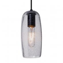 Besa Lighting J-PINOT9CL-BK - Besa, Pinot 9 Cord Pendant for Mulitport Canopy, Clear Bubble, Black FInish 1x60W Inc