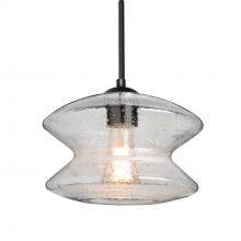 Besa Lighting J-ZENCL-BK - Besa, Zen Cord Pendant For Multiport Canopy, Clear Bubble, Black Finish, 1x60W MAX E26 Base