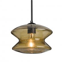 Besa Lighting J-ZENLT-BK - Besa, Zen Cord Pendant For Multiport Canopy, Latte Bubble, Black Finish, 1x60W MAX E26 Base