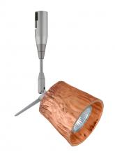 Besa Lighting RSP-5145CF-06-SN - Besa Spotlight With 6" Stem Nico 3 Satin Nickel Stone Copper Foil 1x50W Halogen Mr16