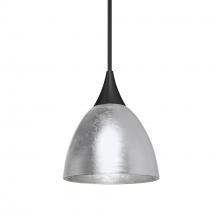 Besa Lighting RXP-1758SF-BK - Besa Divi Pendant, Silver Foil, Black Finish, 1x50W MAX GY6.35 Base