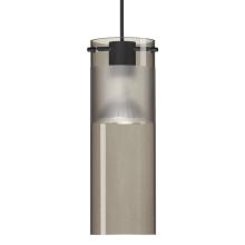 Besa Lighting RXP-6527ES-BK - Besa Pendant Scope 7, Black Finish, Smoke/Frost 1x50W MAX GY6.35 Base