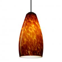 Besa Lighting RXP-719818-BK - Besa Pendant Karli, Black Finish, Amber Cloud 1x50W MAX GY6.35 Base