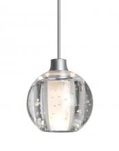 Besa Lighting RXP-BOCA5BB-SN - Besa, Boca 5 Cord Pendant, Clear Bubble, Satin Nickel Finish, 1x35W Halogen