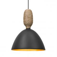 Besa Lighting RXP-CREED-LED-BK - Besa Creed Pendant, Black Finish, With Silver Reflector, Black Finish, 1x9W LED