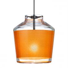 Besa Lighting RXP-PIC6GD-BK - Besa Pendant Pica 6 Black Finish, Gold Sand 1x50W MAX GY6.35 Base