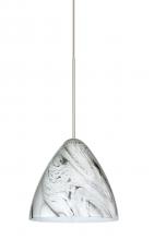 Besa Lighting X-1779MG-SN - Besa Pendant For Multport Canopy Mia Satin Nickel Marble Grigio 1x50W Halogen