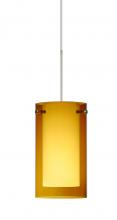 Besa Lighting X-G44007-LED-SN - Besa Pendant For Multiport Canopy Pahu 4 Satin Nickel Transparent Armagnac/Opal 1x5W