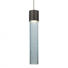 Besa Lighting X-WAND12BL-LED-BR - Besa Wanda 12 Pendant For Multiport Canopy, Blue Bubble, Bronze Finish, 1x3W LED