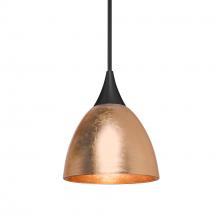 Besa Lighting XP-1758CF-BK - Besa Divi Pendant, Copper Foil, Black Finish, 1x50W MAX GY6.35 Base