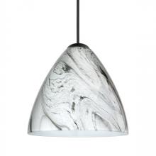 Besa Lighting XP-1779MG-BK - Besa Pendant Mia, Black Finish, Marble Grigio 1x50W MAX GY6.35 Base