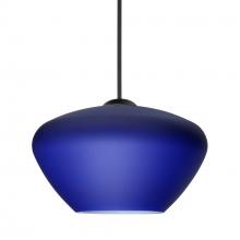 Besa Lighting XP-541087-BK - Besa Pendant Peri, Black Finish, Blue Matte 1x50W MAX GY6.35 Base