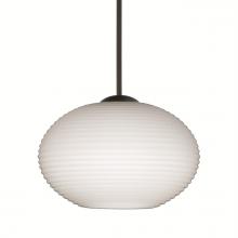 Besa Lighting XP-561207-BK - Besa Pendant Lasso, Black Finish, Opal Matte 1x50W MAX GY6.35 Base