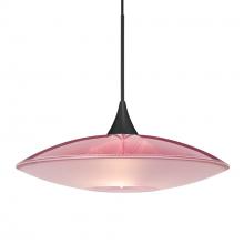 Besa Lighting XP-6294RD-BK - Besa Pendant Spazio, Black Finish, Red/Frost 1x50W MAX GY6.35 Base