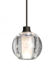 Besa Lighting XP-BOCA5BB-BR - Besa, Boca 5 Cord Pendant, Clear Bubble, Bronze Finish, 1x35W Halogen