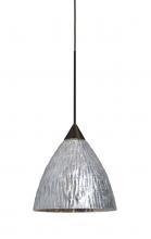 Besa Lighting XP-EVESS-BR - Besa, Eve Cord Pendant, Stone Silver Foil, Bronze Finish, 1x50W Halogen