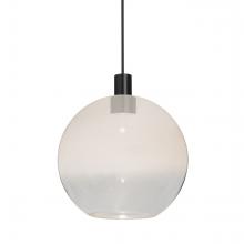 Besa Lighting XP-NEWTON8WC-LED-BK - Besa, Newton 8 Cord Pendant, Milky White/Clear, Black Finish, 1x3W LED