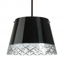 Besa Lighting 1KT-4394BC-BR - Besa Stem Pendant Amelia 18 Bronze Black/Hand-Cut 3x100W A19