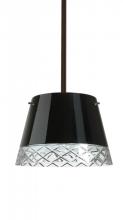 Besa Lighting 1TT-4393BC-BR - Besa Stem Pendant Amelia 12 Bronze Black/Hand-Cut 1x100W A19