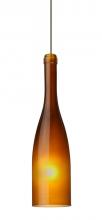 Besa Lighting 1XC-1685AF-LED-BR - Besa Pendant Botella 12 Bronze Amber Frost 1x5W LED