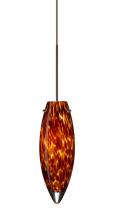 Besa Lighting 1XC-409618-LED-BR - Besa Pendant Juliette Bronze Amber Cloud 1x5W LED