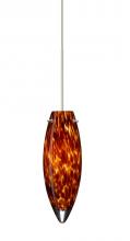 Besa Lighting 1XC-409618-SN - Besa Pendant Juliette Satin Nickel Amber Cloud 1x35W Halogen