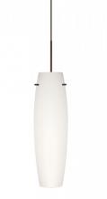 Besa Lighting 1XC-412107-LED-BR - Besa Tu Tu Pendant, Opal Matte, Bronze, 1x5W LED