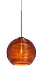 Besa Lighting XP-461582-LED-BR - Besa Pendant Kristall 6 Bronze Amber 1x5W LED