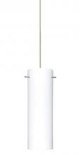 Besa Lighting 1XC-493007-LED-SN - Besa Copa Pendant, Opal Matte, Satin Nickel, 1x5W LED