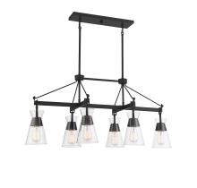 Savoy House 1-1833-6-89 - Lakewood 6 LT Linear Chandelier in Matte Black