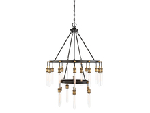 Savoy House 1-2902-21-51 - Campbell 21-Light Chandelier in Vintage Black with Warm Brass