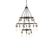 Savoy House 1-2903-35-51 - Campbell 35-Light Chandelier in Vintage Black with Warm Brass