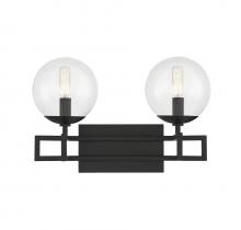 Savoy House 8-1860-2-BK - Crosby 2-Light Bathroom Vanity Light in Matte Black