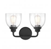 Savoy House 8-7205-2-BK - Vale 2-Light Bathroom Vanity Light in Black