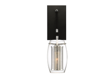 Savoy House 9-9065-1-67 - Dunbar 1-Light Wall Sconce in Matte Black with Polished Chrome Accents