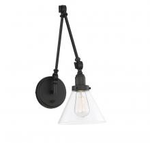 Savoy House 9-9131CP-1-89 - Drake 1-Light Adjustable Wall Sconce in Matte Black