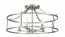 Savoy House 6-1679-5-SN - Stockton 5-Light Ceiling Light in Satin Nickel