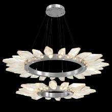 Hammerton CHB0050-2T-SN-CA-CA1-L1 - Rock Crystal Radial Ring Two Tier - 42/56-Satin Nickel